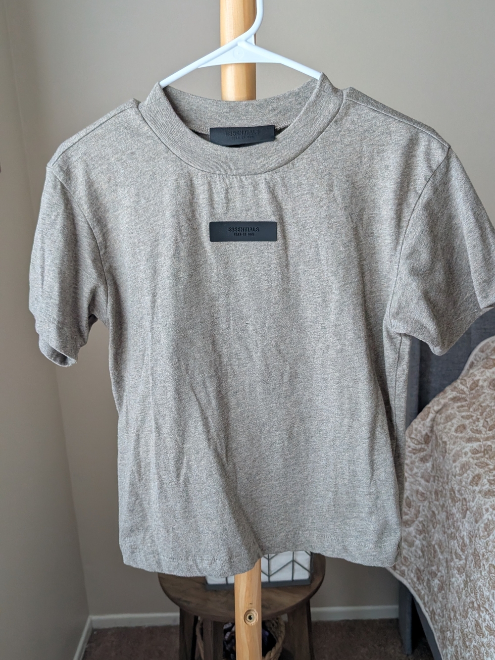 Fear of God Essentials Women's Heather Taupe Short Sleeve Crew Tee